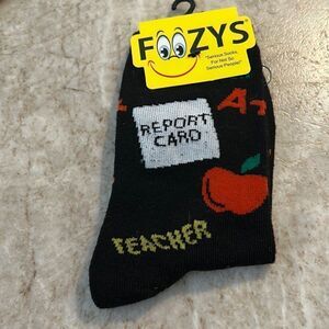 Fun Teachers Socks NWT